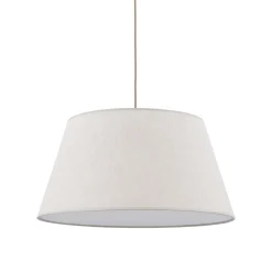Lampadari Moderni-Selezionato da Mazzolaluce Lampadario cono a sospensione in tessuto beige