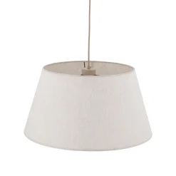 Lampadari Moderni-Selezionato da Mazzolaluce Lampadario cono a sospensione in tessuto beige