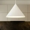 Lampadari Cucina-Selezionato da Mazzolaluce Lampadario cono bianco 50 cm per sala da pranzo
