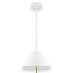 Lampadari Cucina-Selezionato da Mazzolaluce Lampadario cono bianco led 17w 3000k per tavolo cucina moderna