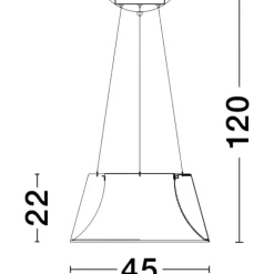 Lampadari Cucina-Selezionato da Mazzolaluce Lampadario cono bianco led 33w 3000k per tavolo da pranzo