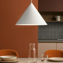 Lampadari Cucina-Perenz Illuminazione Lampadario cono 50cm bianco per cucina perenz iconic