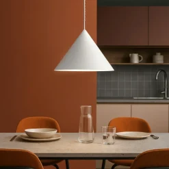 Lampadari Cucina-Perenz Illuminazione Lampadario cono 50cm bianco per cucina perenz iconic