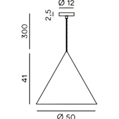 Lampadari Cucina-Perenz Illuminazione Lampadario cono 50cm bianco per cucina perenz iconic