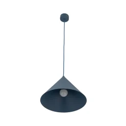 Lampade A Sospensione-Selezionato da Mazzolaluce Lampadario cono 33 cm blu a sospensione di metallo per cucina
