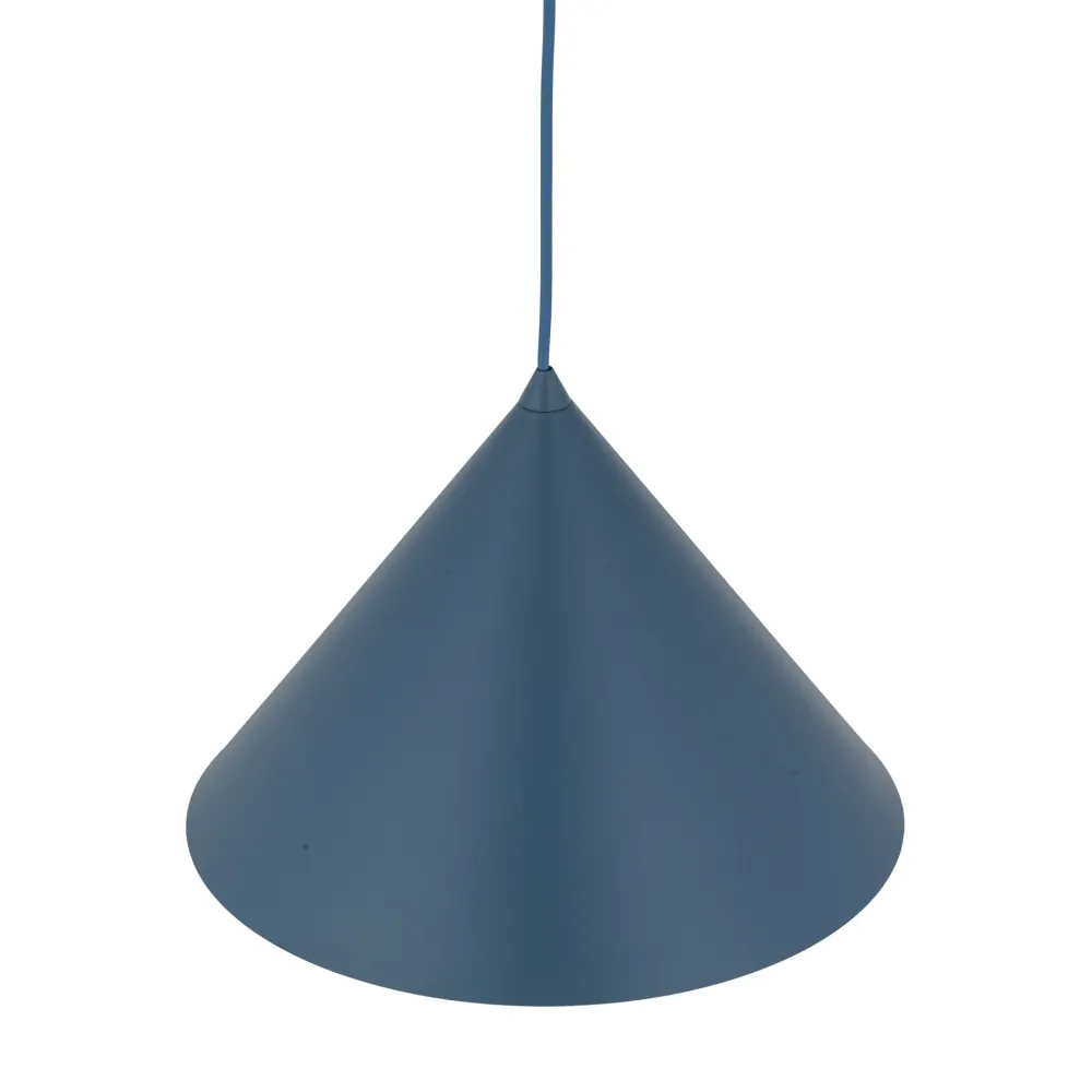 Lampade A Sospensione-Selezionato da Mazzolaluce Lampadario cono 33 cm blu a sospensione di metallo per cucina