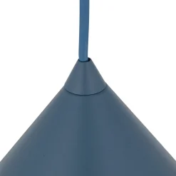 Lampade A Sospensione-Selezionato da Mazzolaluce Lampadario cono 33 cm blu a sospensione di metallo per cucina