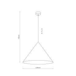 Lampadari Cucina-Selezionato da Mazzolaluce Lampadario cono 50 cm blu a sospensione di metallo per cucina moderna