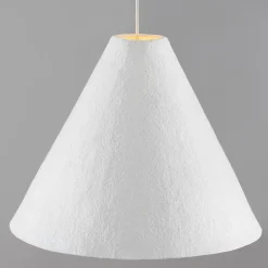 Lampadari Moderni-Selezionato da Mazzolaluce Lampadario cono 45cm di cartapesta bianco