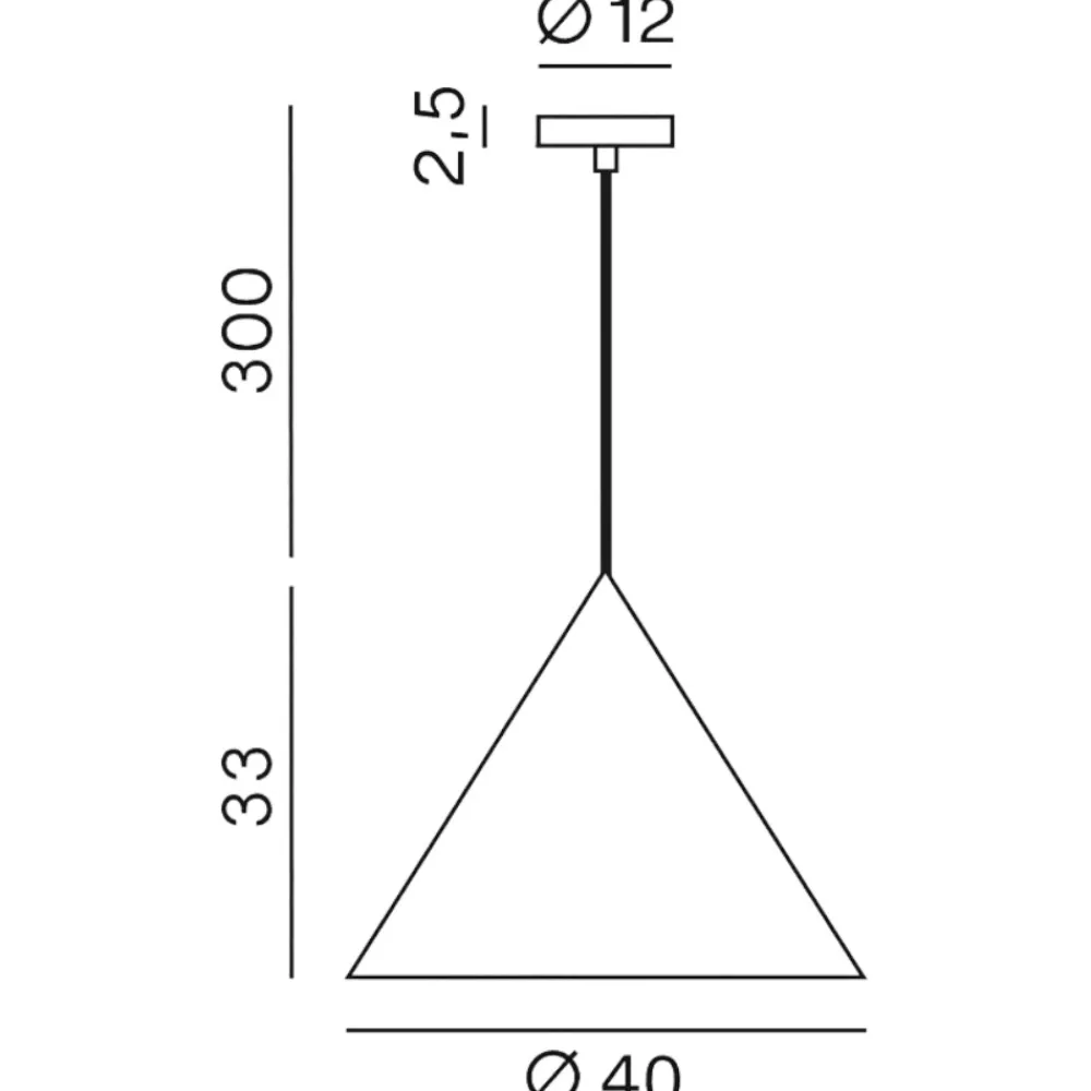 Lampadari Cucina-Perenz Illuminazione Lampadario cono 40cm grigio marrone per cucina perenz iconic