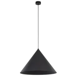 Lampadari Cucina-Selezionato da Mazzolaluce Lampadario cono di metallo nero 50 cm per cucina
