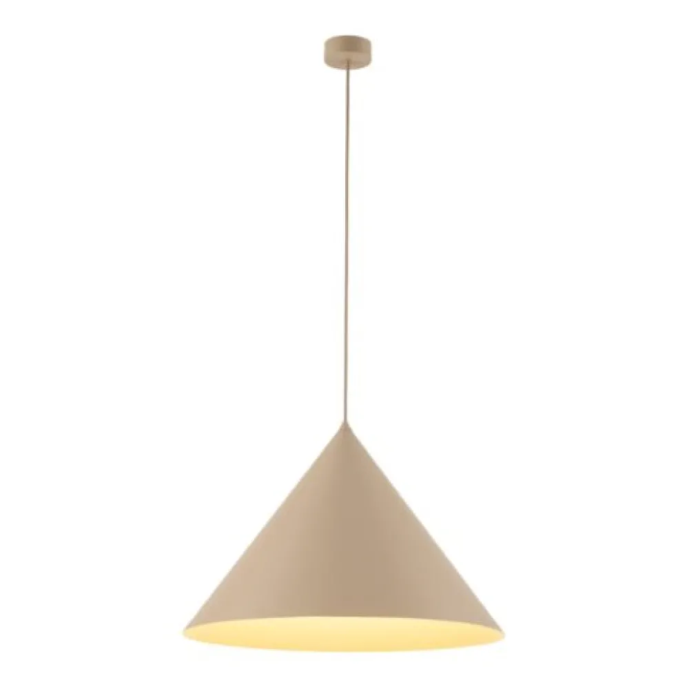 Lampadari Cucina-Selezionato da Mazzolaluce Lampadario cono di metallo sabbia 50 cm per cucina