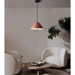 Lampadari Cucina-Selezionato da Mazzolaluce Lampadario cono effetto legno led 17w 3000k per cucina