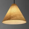 Lampade A Sospensione-Selezionato da Mazzolaluce Lampadario cono in legno per sala da pranzo marrone