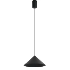 Lampade A Sospensione-Selezionato da Mazzolaluce Lampadario cono led dimmerabile nero a sospensione