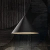 Lampadari Cucina-Selezionato da Mazzolaluce Lampadario cono marrone 50 cm sospensione in metallo per cucina