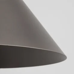 Lampadari Cucina-Selezionato da Mazzolaluce Lampadario cono marrone 50 cm sospensione in metallo per cucina