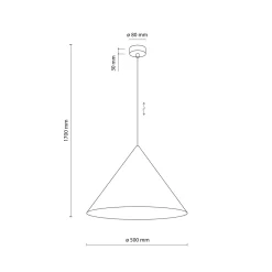 Lampadari Cucina-Selezionato da Mazzolaluce Lampadario cono marrone 50 cm sospensione in metallo per cucina