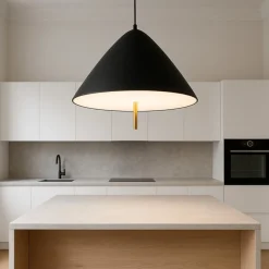 Lampadari Cucina-Selezionato da Mazzolaluce Lampadario cono nero led 17w 3000k per cucina