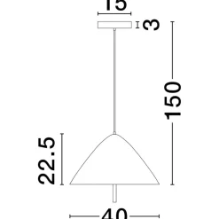 Lampadari Cucina-Selezionato da Mazzolaluce Lampadario cono nero led 17w 3000k per cucina