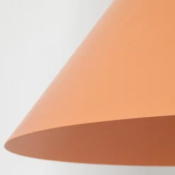 Lampadari Cucina-Selezionato da Mazzolaluce Lampadario cono per cucina 50 cm arancione in metallo
