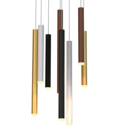 Lampadari Moderni-Selezionato da Mazzolaluce Lampadario con pendenti led multicolor per soggiorno moderno