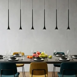 Lampadari Cucina-Fabas Luce Lampadario con sospensioni per tavolo sala da pranzo susa nero