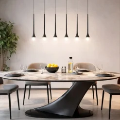 Lampadari Cucina-Fabas Luce Lampadario con sospensioni per tavolo sala da pranzo susa nero