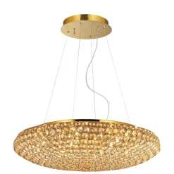 Lampadari Moderni-Ideal Lux Lampadario contemporaneo di cristallo oro king sp12