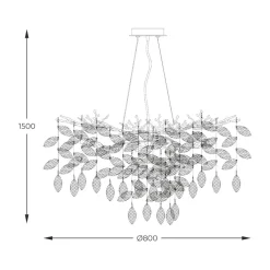 Lampadari Moderni-Selezionato da Mazzolaluce Lampadario contemporaneo oro pendenti vetro cristallo