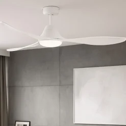 Ventilatori Da Soffitto-Selezionato da Mazzolaluce Lampadario con ventilatore a pale da soffitto bianco con luce 28mq