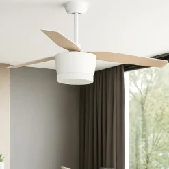 Ventilatori Da Soffitto-Selezionato da Mazzolaluce Lampadario con ventilatore da soffitto 23mq pale di legno con telecomando