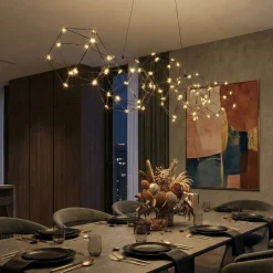 Lampadari Moderni-Selezionato da Mazzolaluce Lampadario costellazione nero design moderno per soggiorno