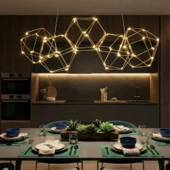 Lampadari Cucina-Selezionato da Mazzolaluce Lampadario costellazione oro led 22w 3000k per cucina moderna
