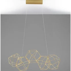 Lampadari Cucina-Selezionato da Mazzolaluce Lampadario costellazione oro led 22w 3000k per cucina moderna