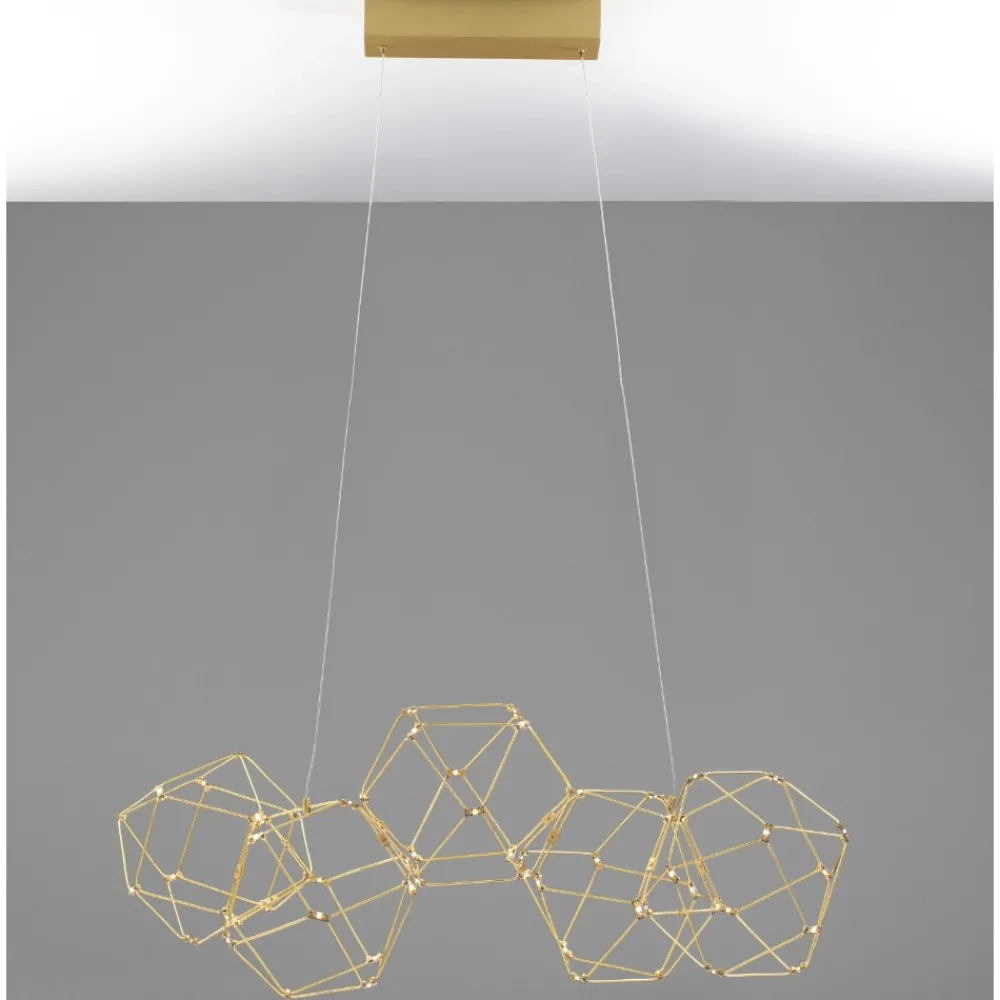 Lampadari Cucina-Selezionato da Mazzolaluce Lampadario costellazione oro led 22w 3000k per cucina moderna