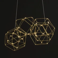 Lampadari Cucina-Selezionato da Mazzolaluce Lampadario costellazione oro led 22w 3000k per cucina moderna