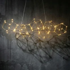 Lampadari Moderni-Selezionato da Mazzolaluce Lampadario costellazione oro moderno per soggiorno led 33w 3000k