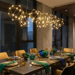 Lampadari Moderni-Selezionato da Mazzolaluce Lampadario costellazione per soggiorno moderno oro led 67w 3000k