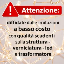 Lampadari Moderni-Selezionato da Mazzolaluce Lampadario costellazione per soggiorno moderno oro led 67w 3000k