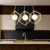 Lampadari Cucina-Perenz Illuminazione Lampadario cube oro per cucina