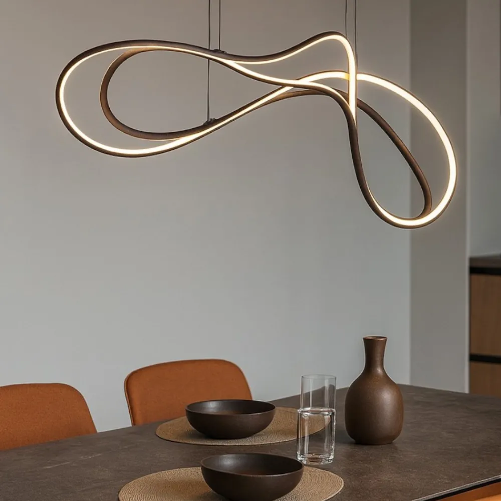Lampadari Cucina-Selezionato da Mazzolaluce Lampadario cucina moderna led 57w da 2300k a 4000k nero