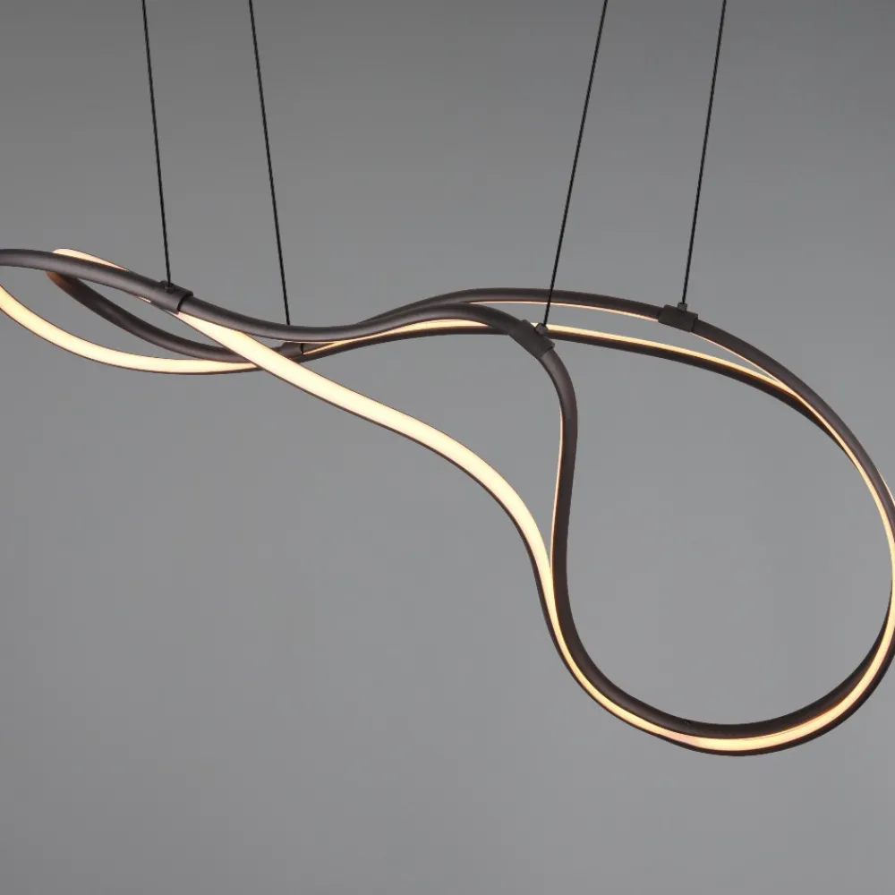 Lampadari Cucina-Selezionato da Mazzolaluce Lampadario cucina moderna led 57w da 2300k a 4000k nero