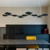 Lampadari Cucina-Stilnovo Lampadario cucina moderna nero led 91w quad