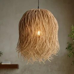 Lampadari Moderni-Selezionato da Mazzolaluce Lampadario cugino itt per soggiorno in rattan e alga marina