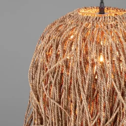 Lampadari Moderni-Selezionato da Mazzolaluce Lampadario cugino itt per soggiorno in rattan e alga marina