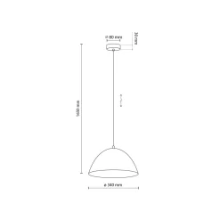 Lampadari Cucina-Selezionato da Mazzolaluce Lampadario cupola beige 34cm per cucina moderna