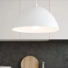 Lampadari Cucina-Selezionato da Mazzolaluce Lampadario cupola 34cm bianco di metallo per cucina