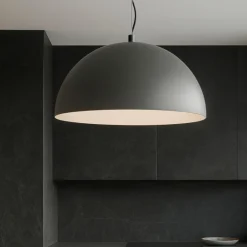 Lampadari Cucina-Perenz Illuminazione Lampadario cupola 60cm bicolore grigio marrone per cucina steel perenz