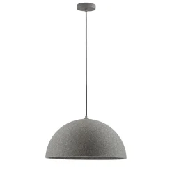 Lampadari Cucina-Selezionato da Mazzolaluce Lampadario cupola 50cm effetto pietra grigio antracite per cucina